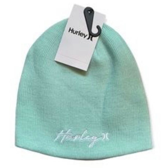 Hurley Script Staple Beanie Mint NWT - Picture 1 of 5
